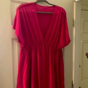 Pink low front dress